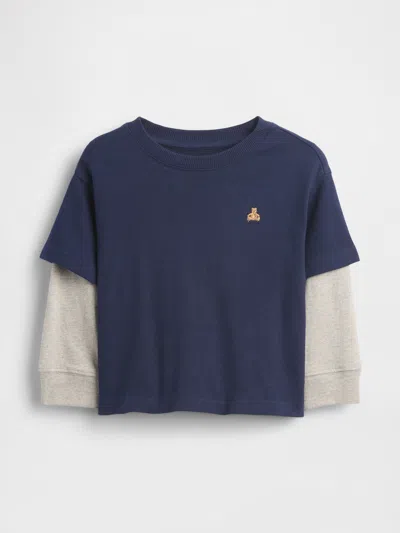 Gap Baby & Toddler 2-in-1 Heavyweight T-shirt In Blue