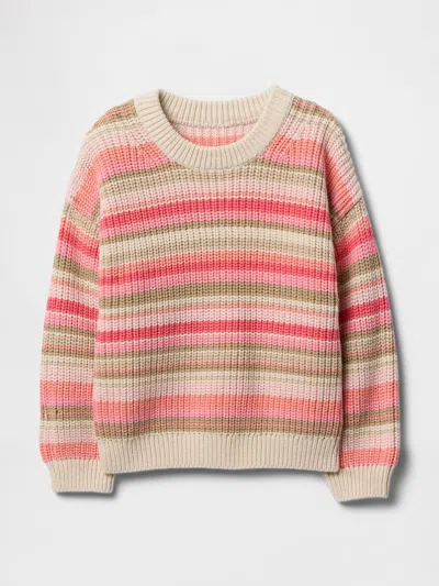 Gap Baby & Toddler 24/7 Split-hem Sweater In Multi Stripe
