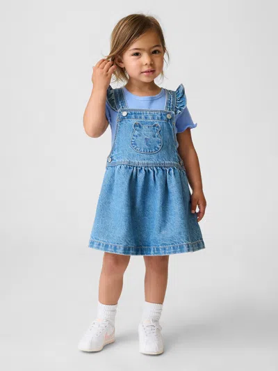 Gap Baby & Toddler Bear Pocket Denim Skirtall In Blue
