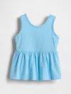 Gap Baby & Toddler Bow-back Peplum Top In Blue