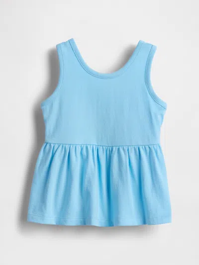 Gap Baby & Toddler Bow-back Peplum Top In Blue