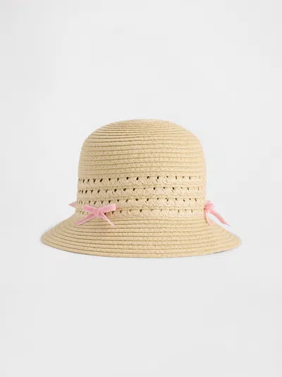 Gap Baby & Toddler Bow Straw Hat In Brown