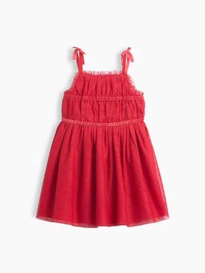 Gap Baby & Toddler Bow-strap Tulle Dress In Modern Red