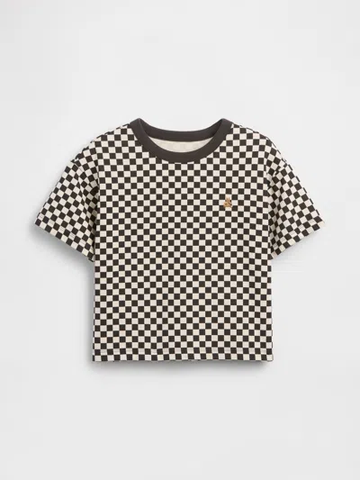Gap Kids' Baby & Toddler Boxy Checkered T-shirt In Brown