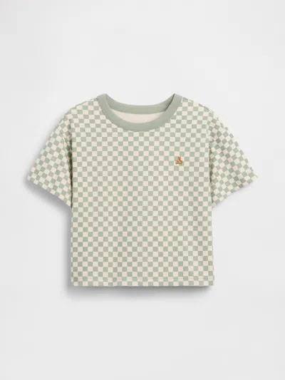 Gap Kids' Baby & Toddler Boxy Checkered T-shirt In Gray
