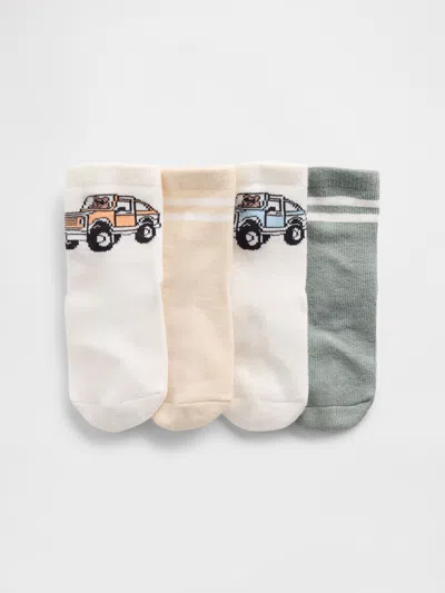 Gap Baby & Toddler Brannan Bear & Stripe Socks (4-pack) In Multi