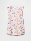 Gap Baby & Toddler Butterfly Recycled Pj Dress In Butterfly Spring Pink