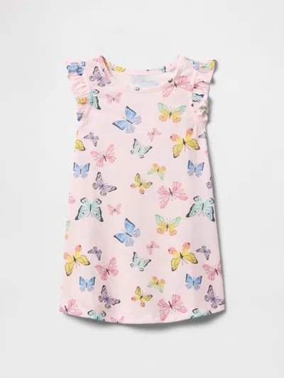 Gap Baby & Toddler Butterfly Recycled Pj Dress In Butterfly Spring Pink