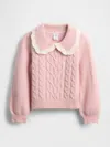 Gap Baby & Toddler Cashsoft Collared Sweater In Pink