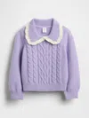 Gap Baby & Toddler Cashsoft Collared Sweater In Purple