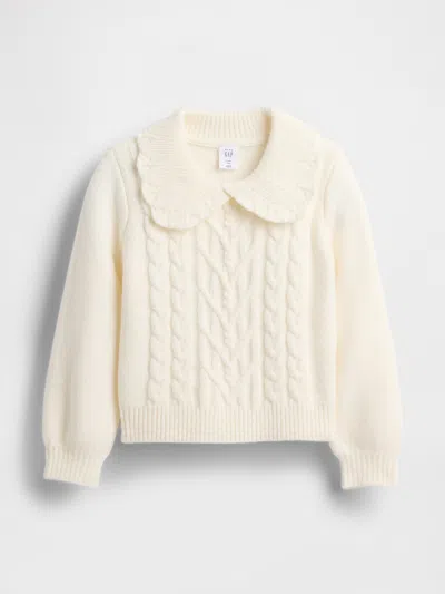 Gap Baby & Toddler Cashsoft Collared Sweater In White
