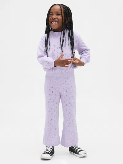 Gap Baby & Toddler Cashsoft Pointelle Flare Pants In Blue