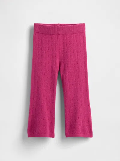 Gap Baby & Toddler Cashsoft Pointelle Flare Pants In Pink