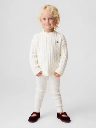 Gap Baby & Toddler Cashsoft Rib Sweater Leggings In White