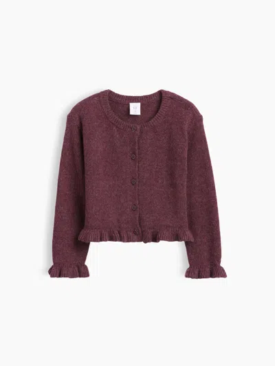 Gap Baby & Toddler Cashsoft Ruffle Cardigan Sweater In Red
