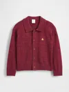 Gap Baby & Toddler Collared Button-front Sweater In Red