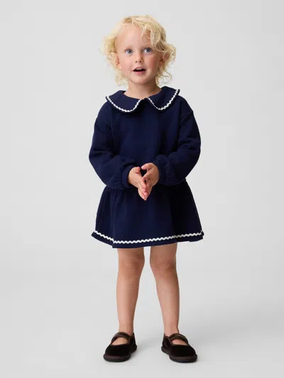 Gap Baby & Toddler Collared Sweatshirt Dress In Blue