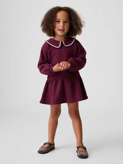 Gap Baby & Toddler Collared Sweatshirt Dress In Brown