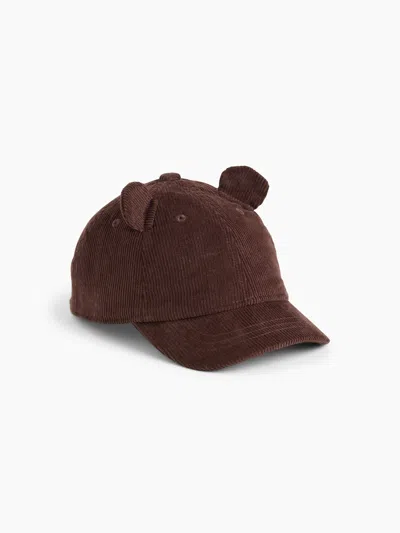 Gap Baby & Toddler Corduroy Bear Baseball Hat In Terra Brown
