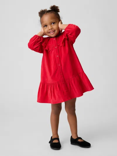 Gap Baby & Toddler Corduroy Drop-waist Dress In Red