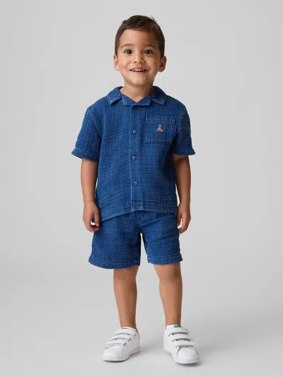 Gap Baby & Toddler Cotton Gauze Denim Outfit Set In Blue