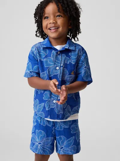Gap Baby & Toddler Cotton Gauze Floral Outfit Set In Blue