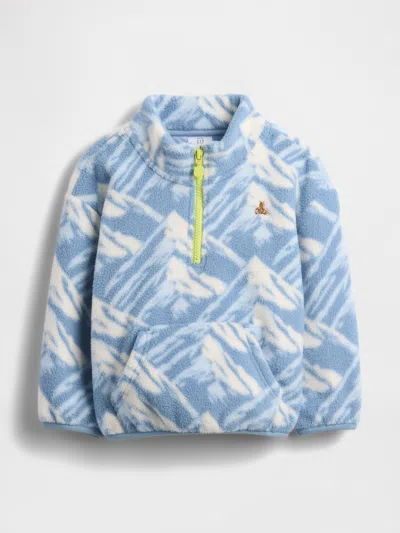 Gap Baby & Toddler Cozy Quarter-zip Pullover In Blue