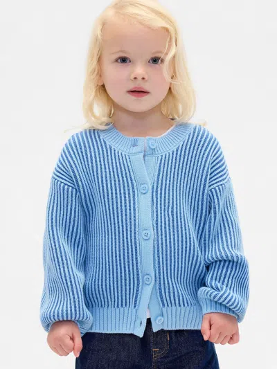 Gap Baby & Toddler Crewneck Cardigan Sweater In Blue