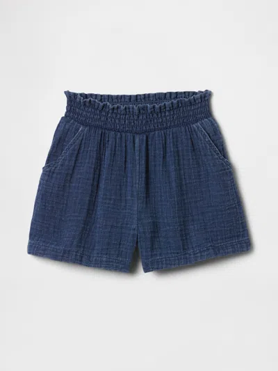 Gap Baby & Toddler Crinkle Gauze Pull-on Shorts In Medium Wash
