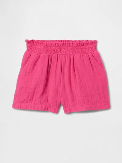 Gap Baby & Toddler Crinkle Gauze Pull-on Shorts In Standout Pink
