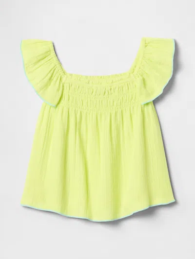 Gap Baby & Toddler Crinkle Gauze Top In Limon