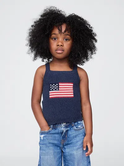 Gap Baby & Toddler Crochet Americana Tank Top In Blue