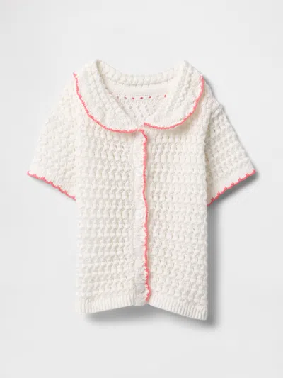 Gap Baby & Toddler Crochet Cardigan In Off White