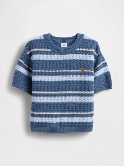 Gap Baby & Toddler Crochet Sweater Top In Blue