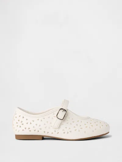 Gap Baby & Toddler Cutout Mary Jane Flats In Optic White