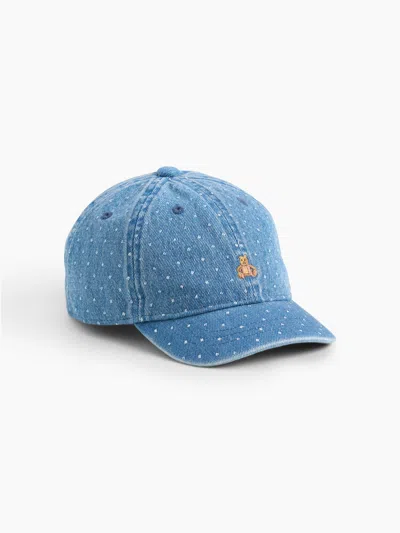 Gap Baby & Toddler Denim Dot Baseball Hat In Medium Wash