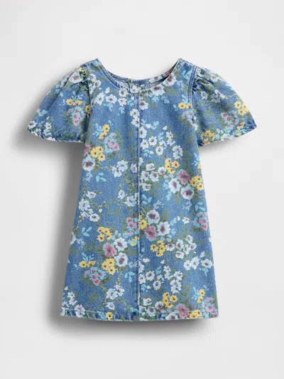 Gap Baby & Toddler Denim Floral Dress In Blue