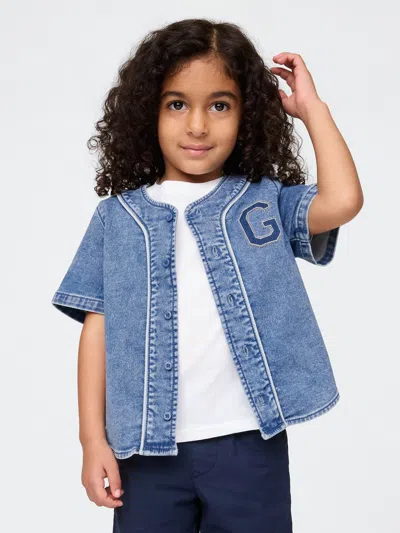 Gap Baby & Toddler Denim Logo Baseball Jersey