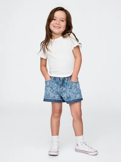 Gap Baby & Toddler Denim Ruffle Stride Shorts In Medium Wash
