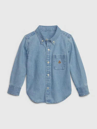 Gap Babies' Toddler Denim Shirt With Washwell In Light Wash