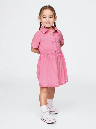 Gap Baby & Toddler Denim Shirtdress In May Pink