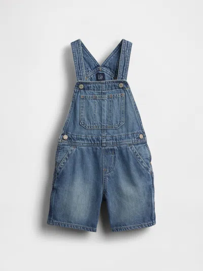 Gap Baby & Toddler Denim Shortalls In Medium Wash