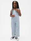 Gap Baby & Toddler Denim Stripe Ruffle Jumpsuit In Pink
