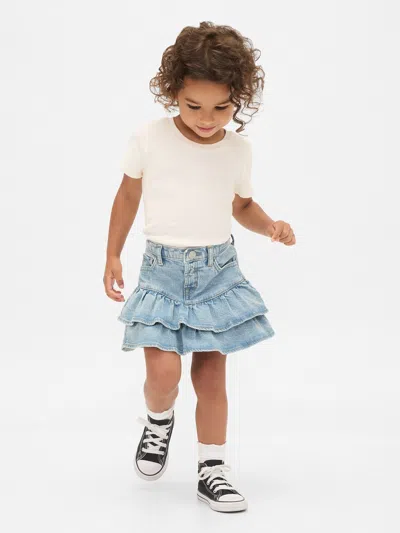 Gap Baby & Toddler Denim Tiered Ruffle Skirt In Blue