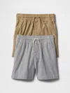 Gap Baby & Toddler Pull-on Shorts (2-pack) In Iconic Khaki