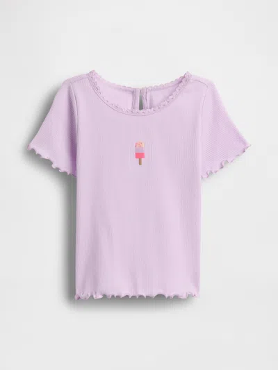 Gap Baby & Toddler Embroidered Ice Cream Rib T-shirt In Pink