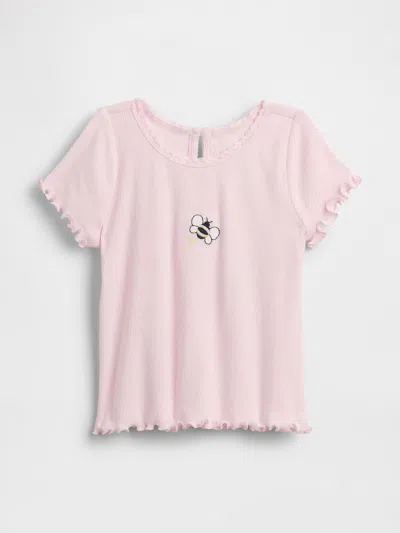 Gap Baby & Toddler Embroidered Rib T-shirt In Pink