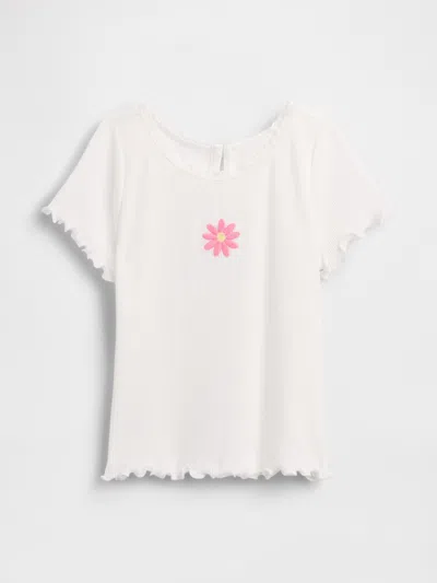 Gap Baby & Toddler Embroidered Rib T-shirt In White