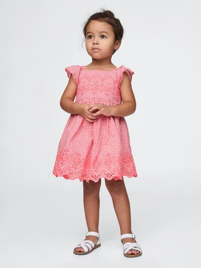 Gap Baby & Toddler Eyelet Dress In Sassy Pink