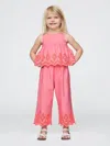 Gap Baby & Toddler Eyelet Poplin Outfit Set In Coral Frost Pink